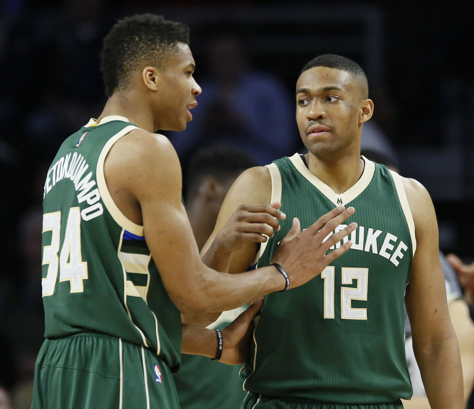 Giannis Antetokounmpo, Jabari Parker, AP photo March 2016